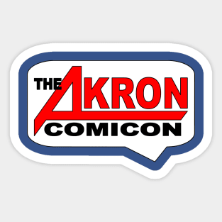 The Akron Comicon Logo Shirt! Sticker